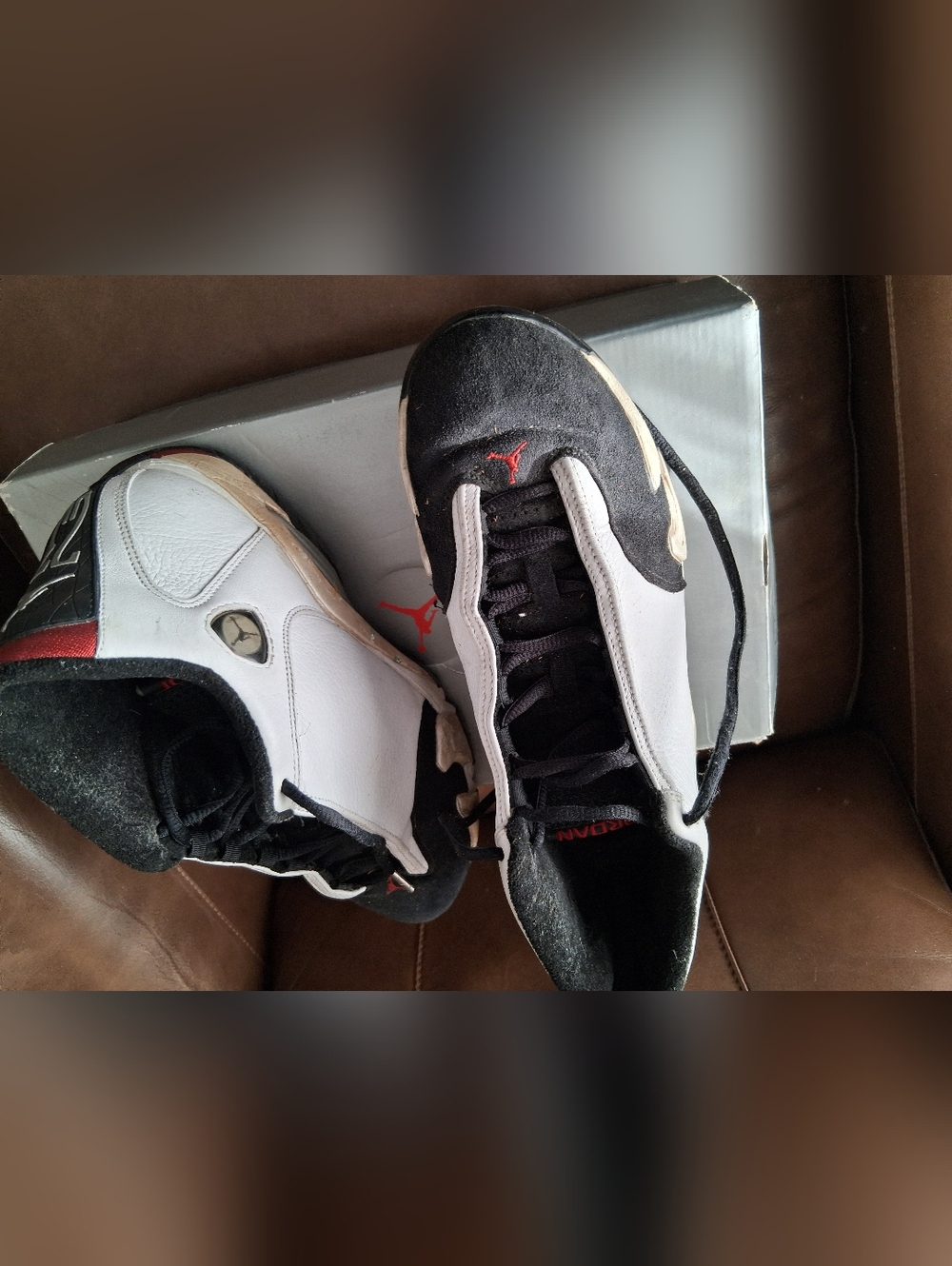 Nike AIR Jordan 136011 101 Black White Red Athletic Shoes
